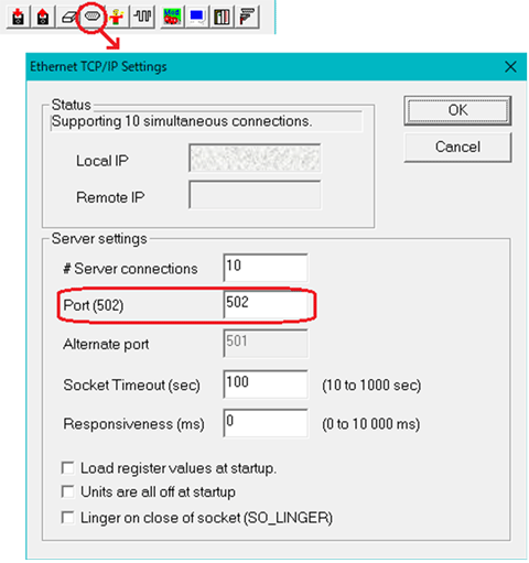 ModRSsim2 TCP/IPݒ